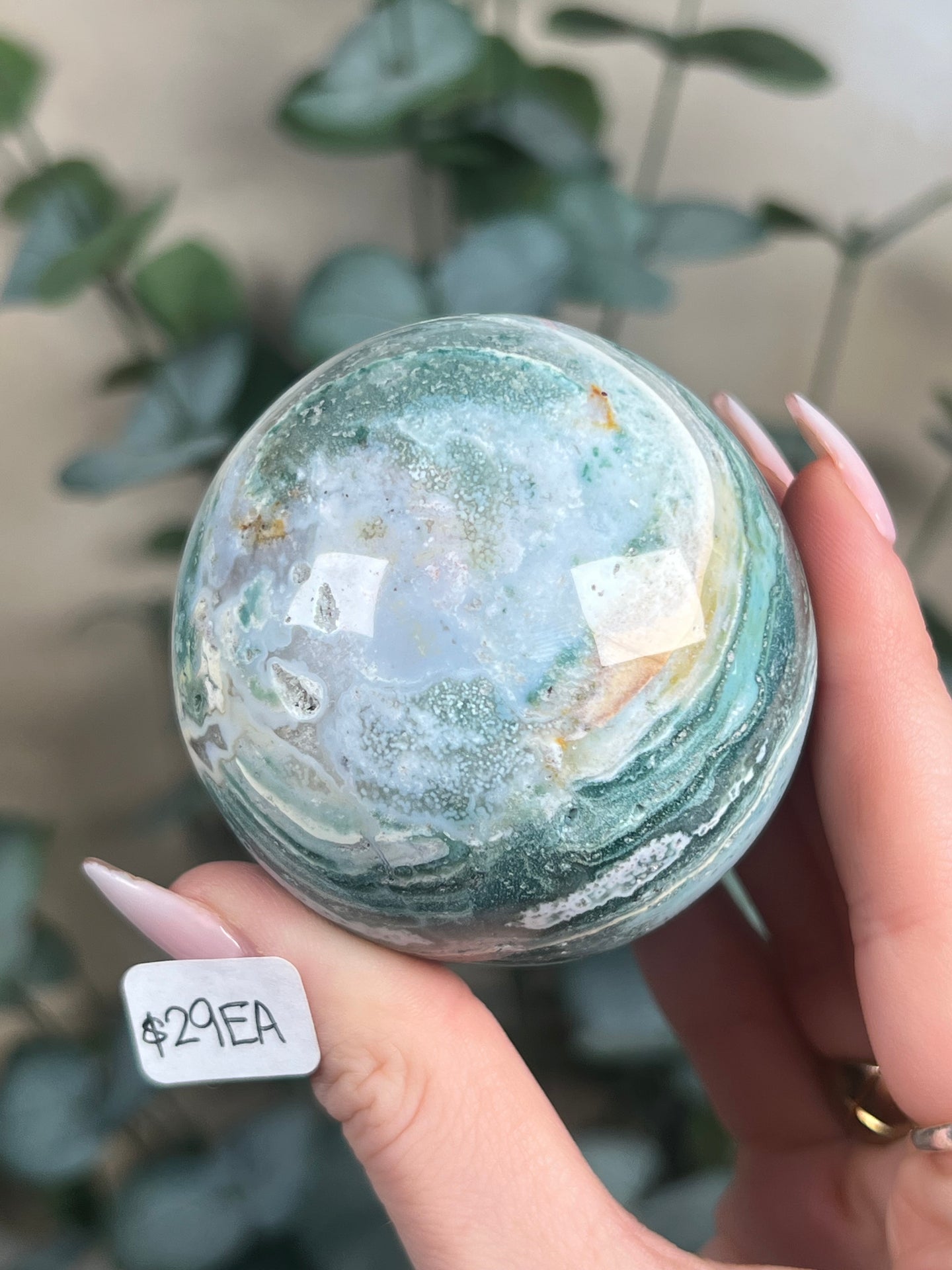 Sea Jasper Spheres (27-30, 3 options)